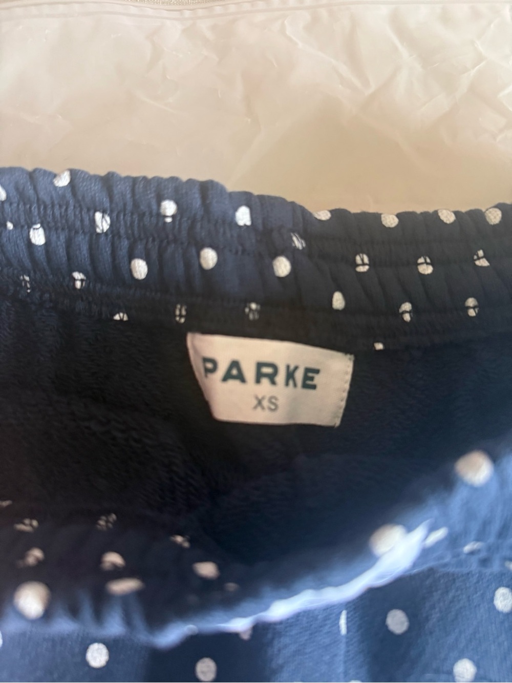 Parke Navy with White Polka Dot Shorts- NWT - Picture 4 of 4
